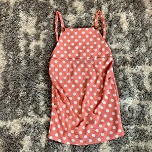 Maternity polka dot romper